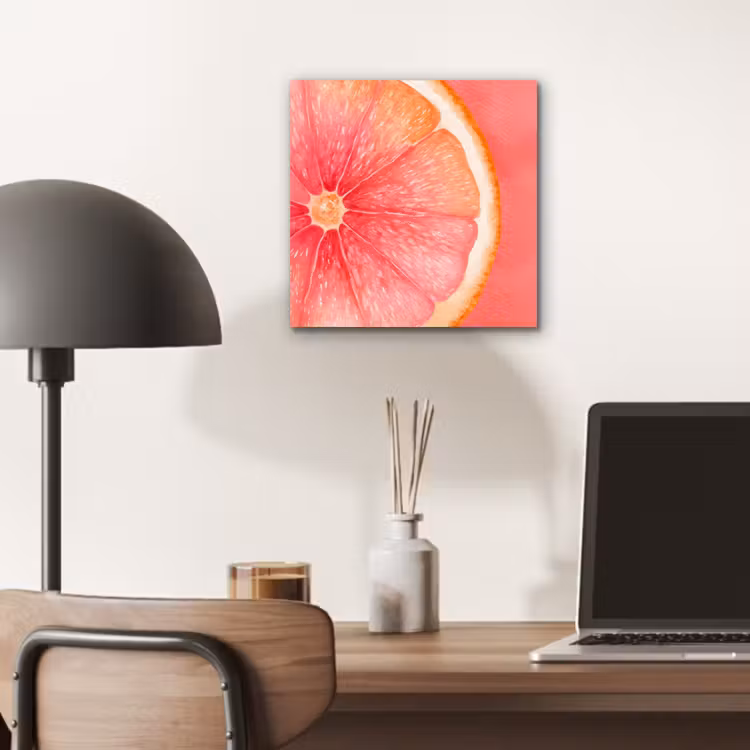 Aluminium schilderij - Grapefruit - Roze - Levendig — 6