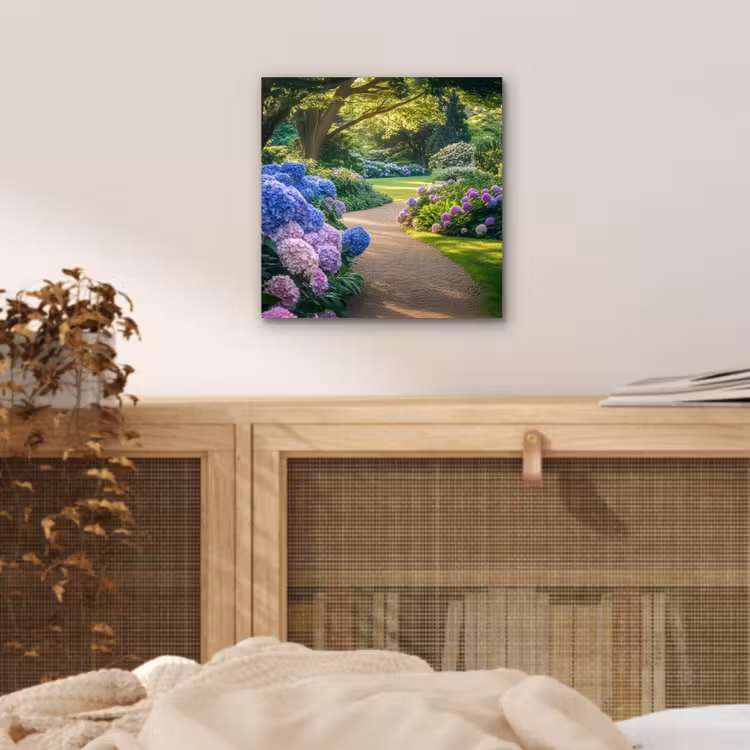Aluminium schilderij - Hortensia- Park - Pad — 4