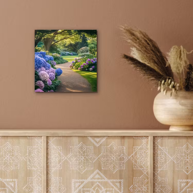 Aluminium schilderij - Hortensia- Park - Pad — 5