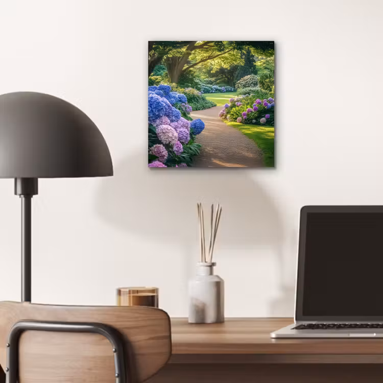 Aluminium schilderij - Hortensia- Park - Pad — 6