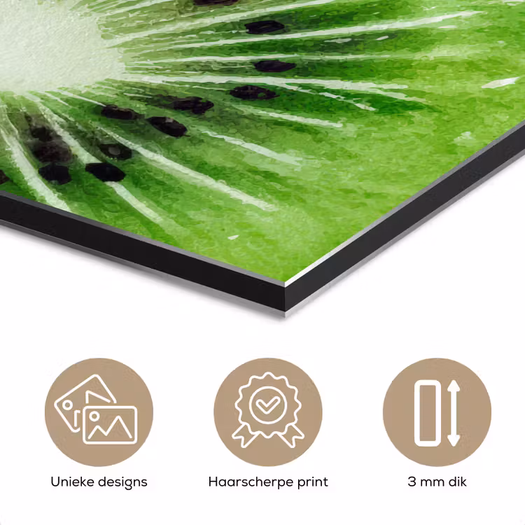 Aluminium schilderij - Kiwi - Groen - Fris — 7
