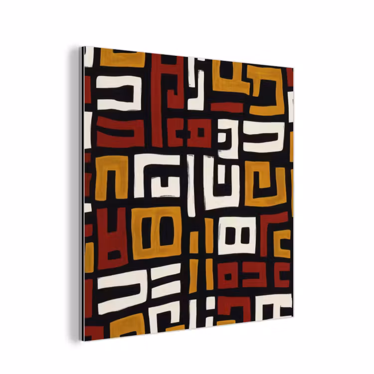 Aluminium schilderij - Abstract - Patroon - Rood — 1