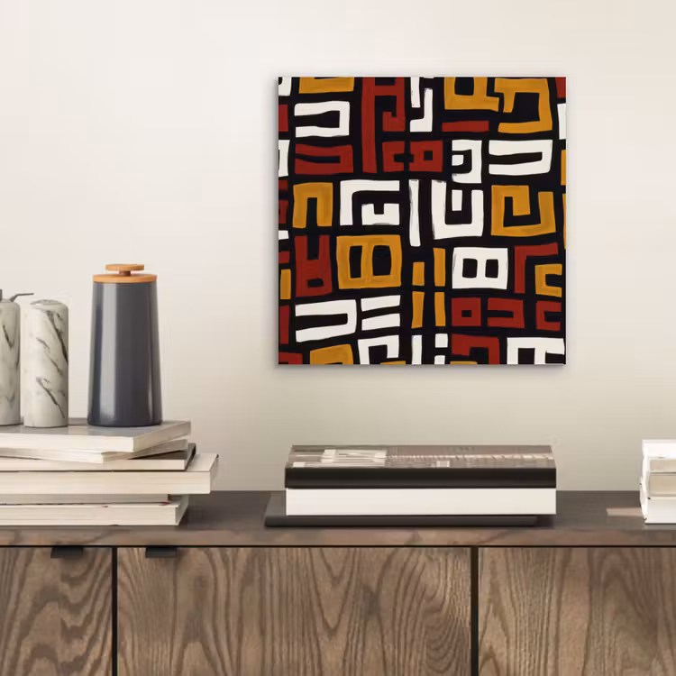 Aluminium schilderij - Abstract - Patroon - Rood — 2