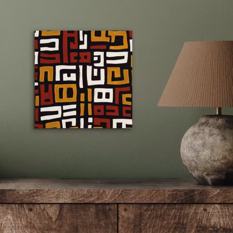 Aluminium schilderij - Abstract - Patroon - Rood — 3