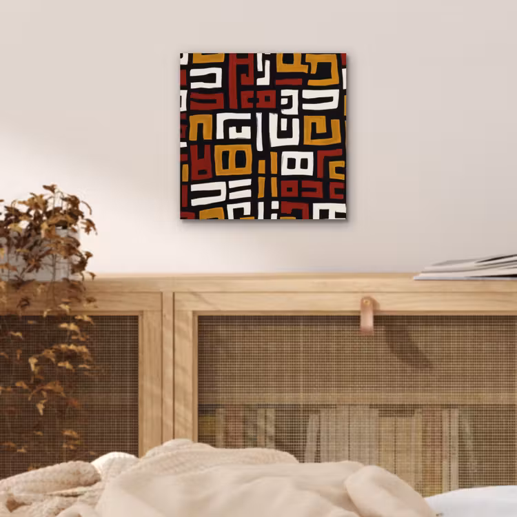 Aluminium schilderij - Abstract - Patroon - Rood — 4