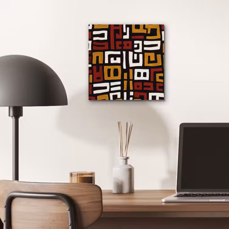 Aluminium schilderij - Abstract - Patroon - Rood — 6