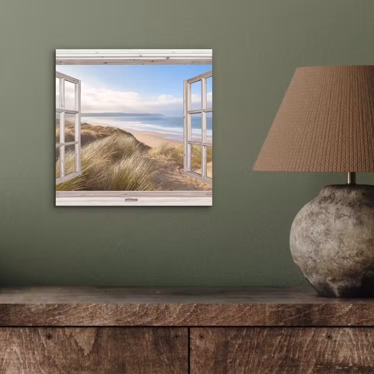 Aluminium schilderij - Doorkijk - Zee - Strand - Duinen — 3