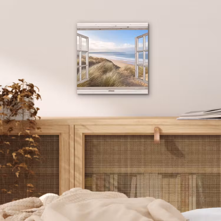 Aluminium schilderij - Doorkijk - Zee - Strand - Duinen — 4