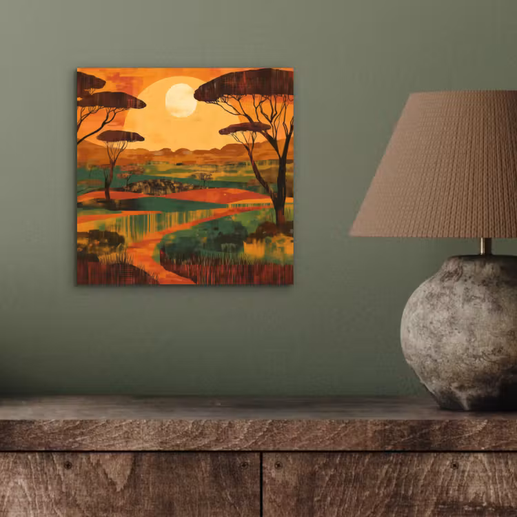 Aluminium schilderij - Landschap - Afrikaans - Zon — 3