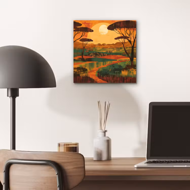 Aluminium schilderij - Landschap - Afrikaans - Zon — 6