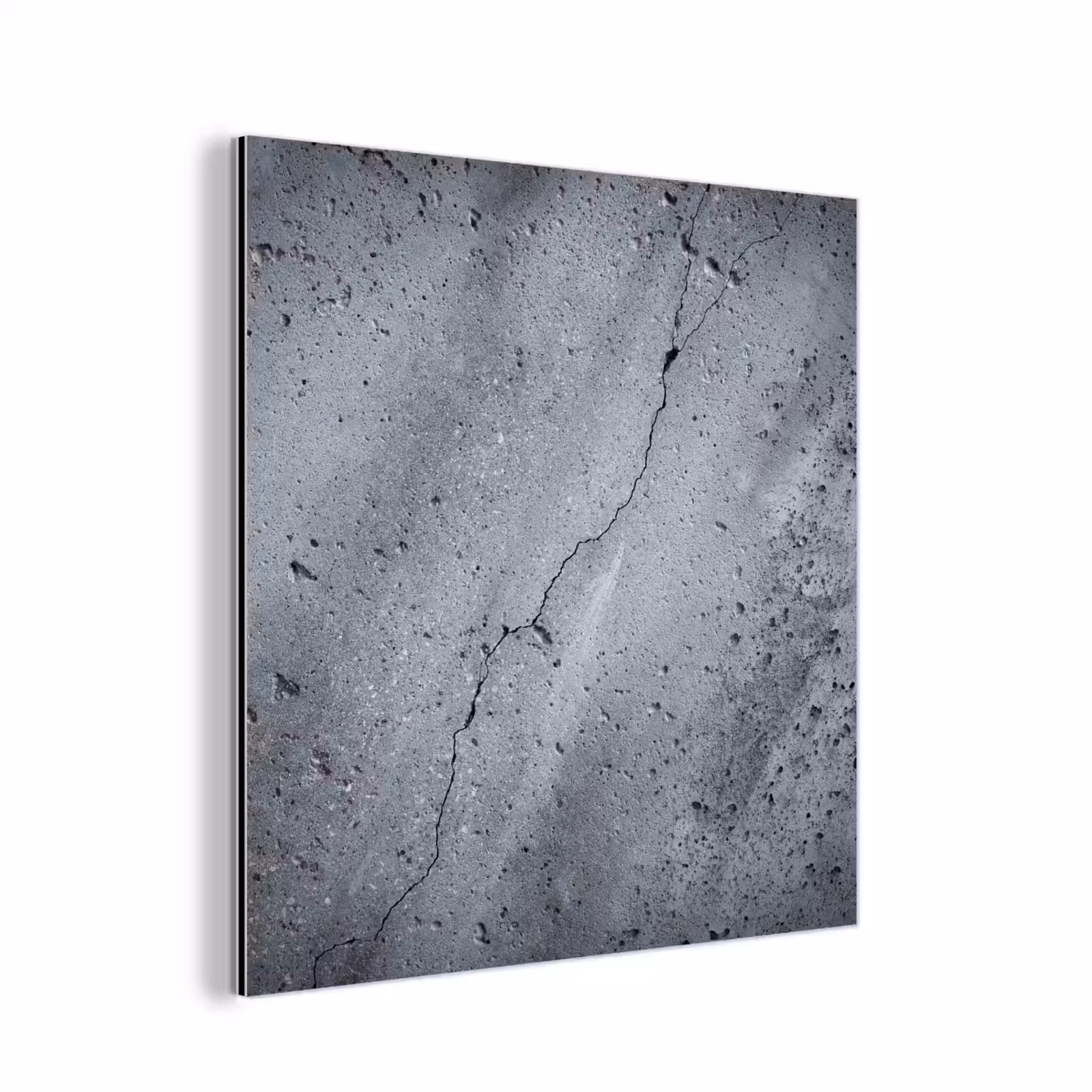 Aluminium schilderij - Beton - Grijs - Scheur — 1
