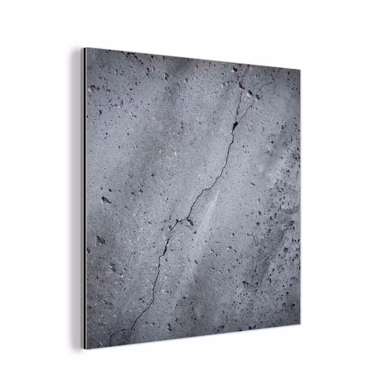 Aluminium schilderij - Beton - Grijs - Scheur — 1