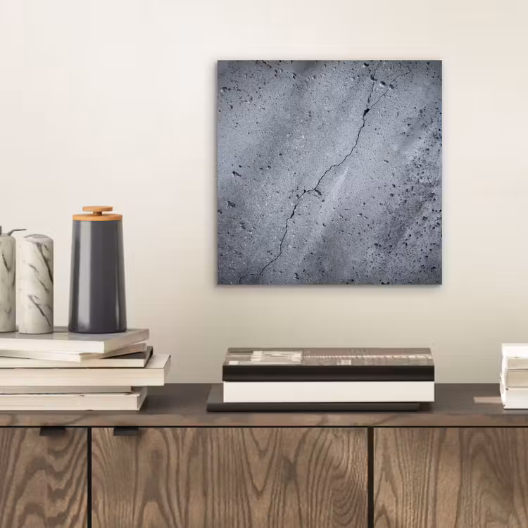 Aluminium schilderij - Beton - Grijs - Scheur — 2