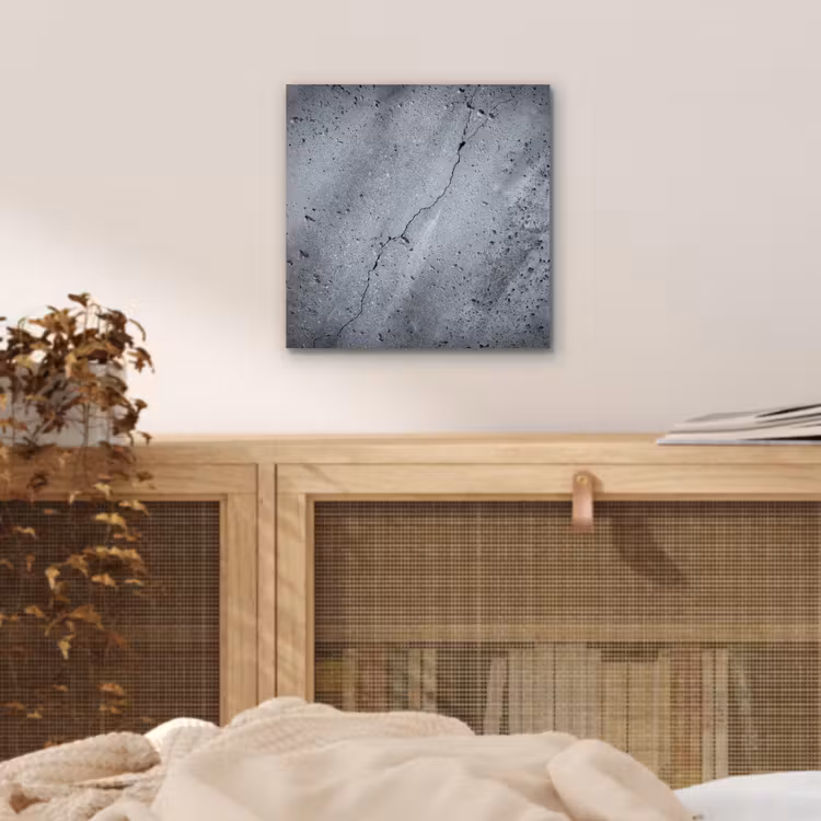 Aluminium schilderij - Beton - Grijs - Scheur — 4
