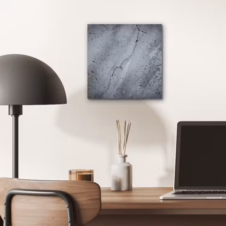 Aluminium schilderij - Beton - Grijs - Scheur — 6