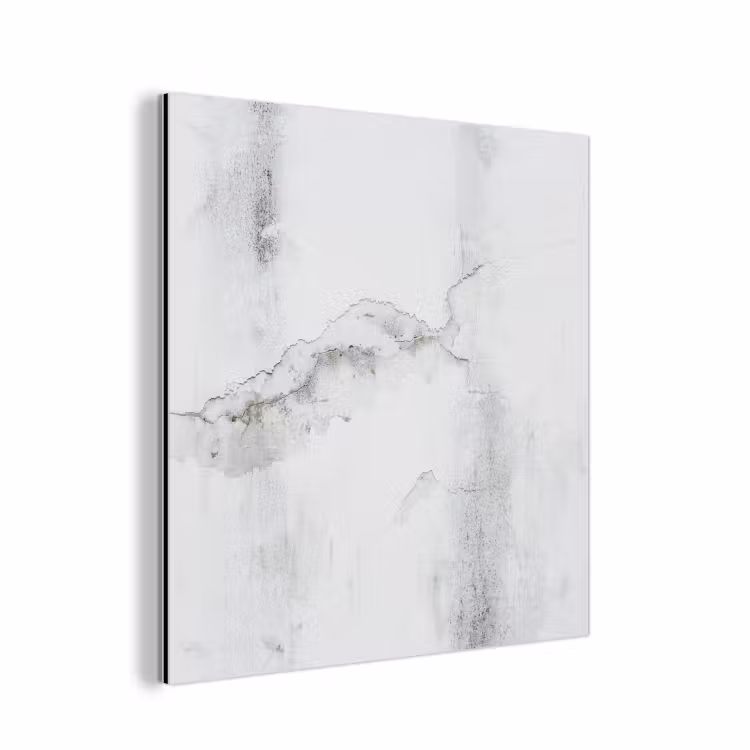 Aluminium schilderij - Beton - Grijs - Wit — 1