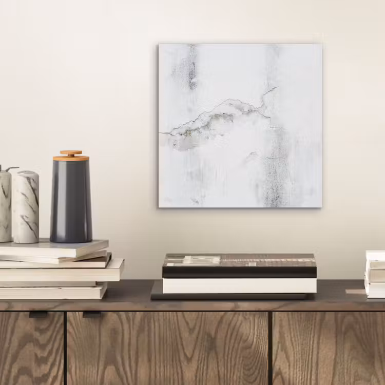 Aluminium schilderij - Beton - Grijs - Wit — 2
