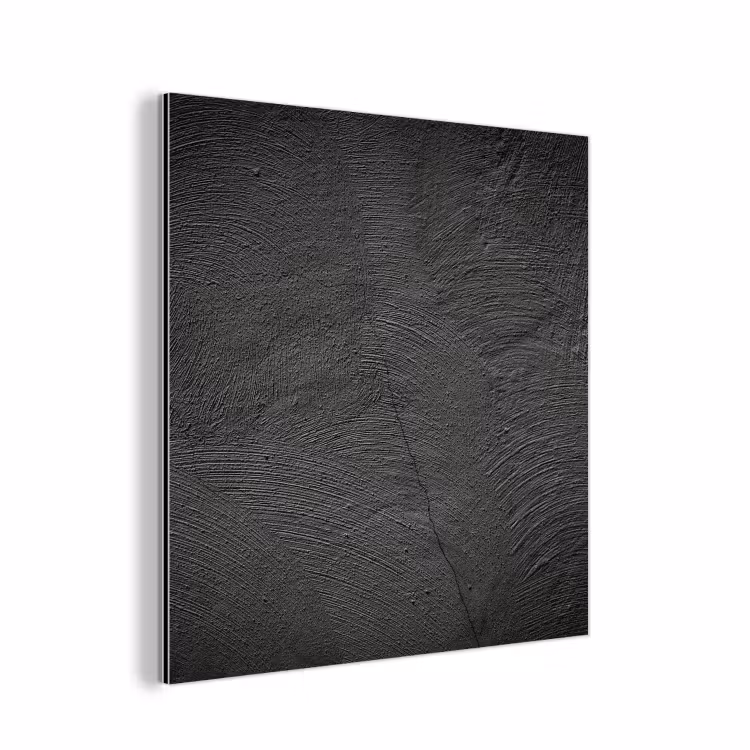 Aluminium schilderij - Beton print - Industrieel - Zwart — 1
