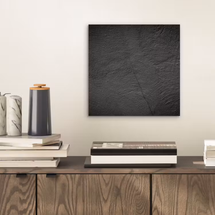 Aluminium schilderij - Beton print - Industrieel - Zwart — 2