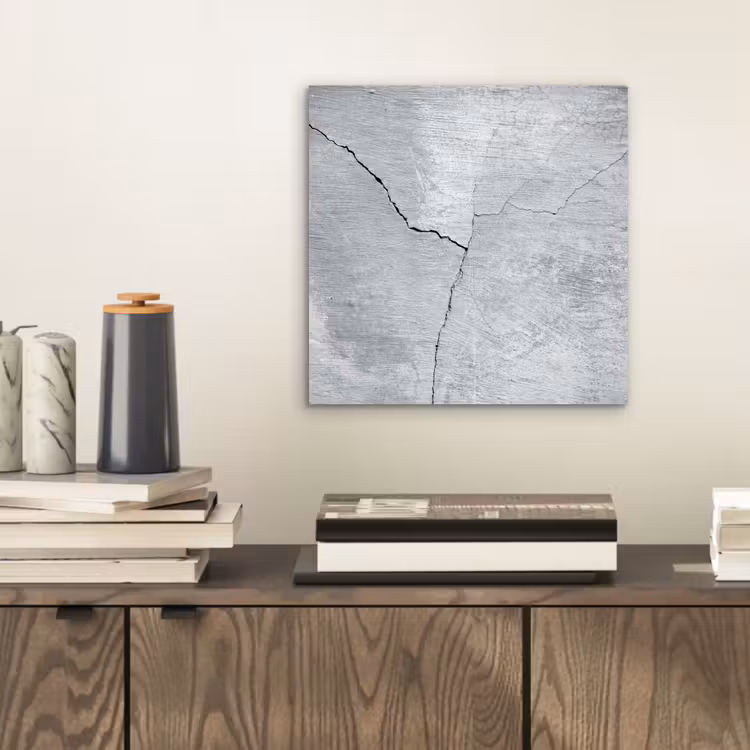 Aluminium schilderij - Beton - Scheur - Grijs — 2