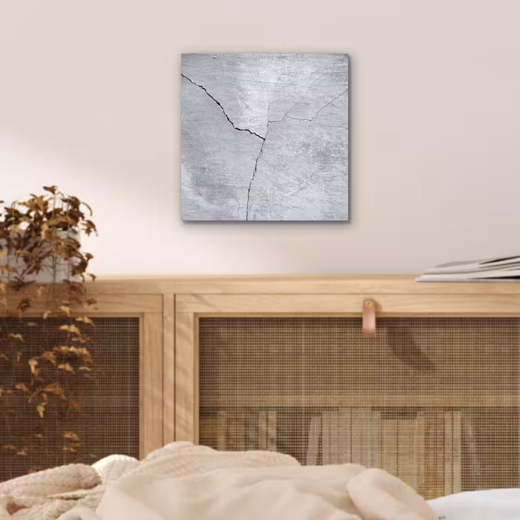 Aluminium schilderij - Beton - Scheur - Grijs — 4