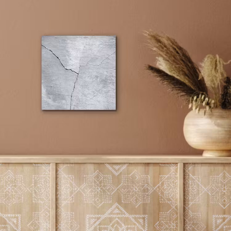Aluminium schilderij - Beton - Scheur - Grijs — 5