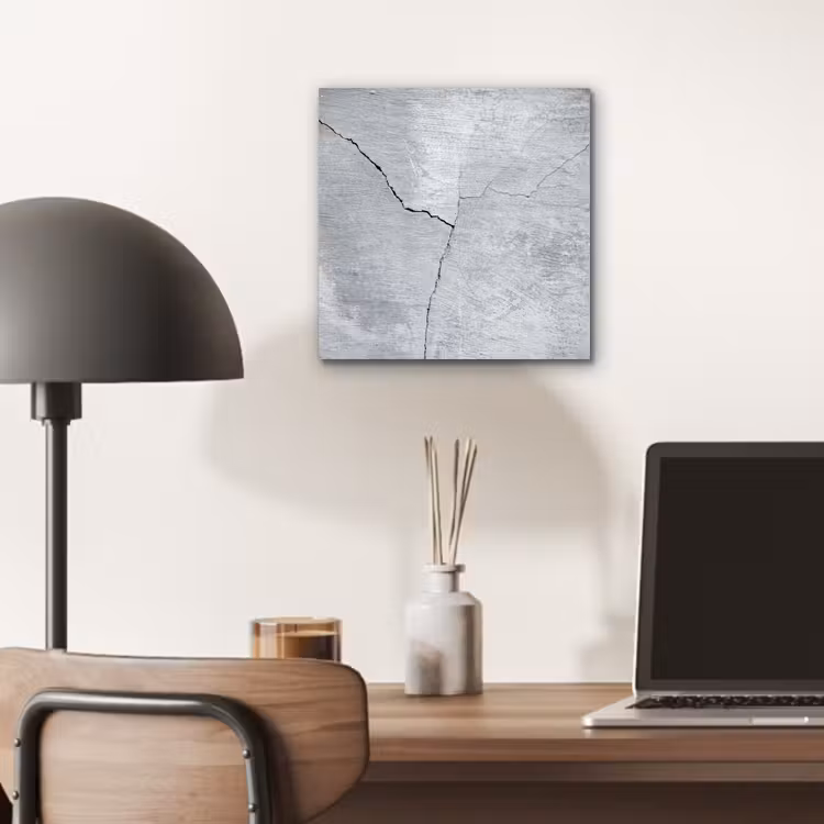Aluminium schilderij - Beton - Scheur - Grijs — 6