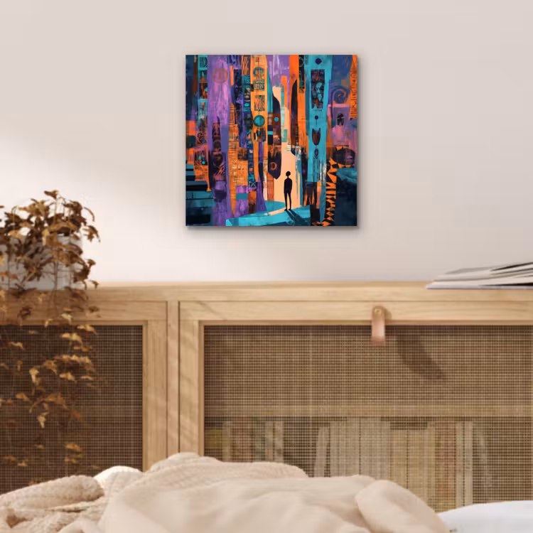 Aluminium schilderij - Abstract - Figuren - Kleurrijk — 4