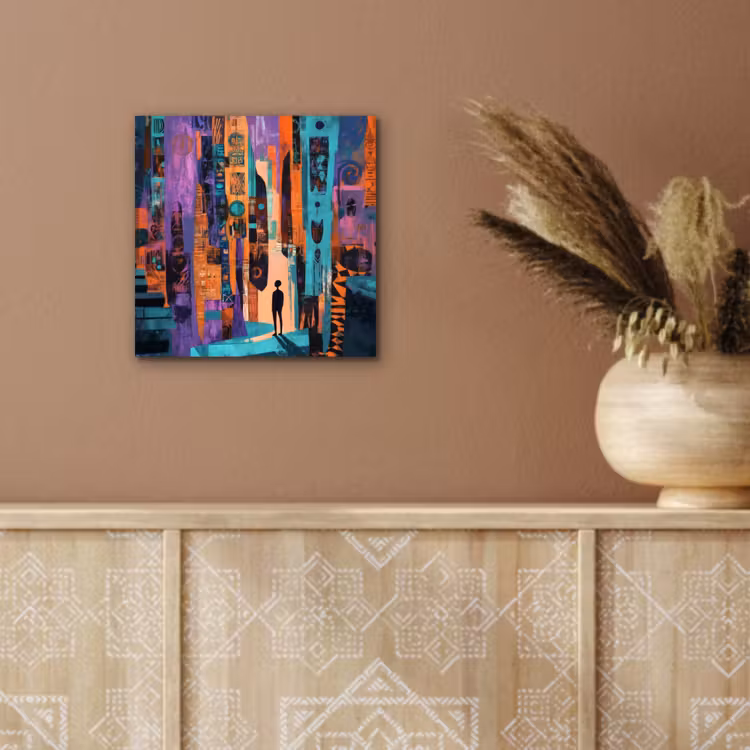 Aluminium schilderij - Abstract - Figuren - Kleurrijk — 5