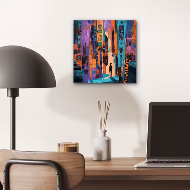 Aluminium schilderij - Abstract - Figuren - Kleurrijk — 6