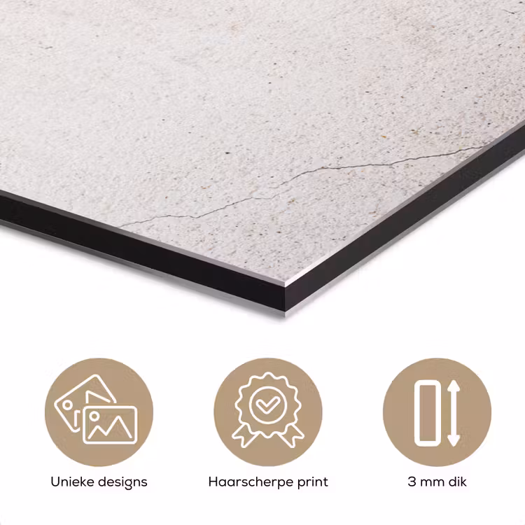 Aluminium schilderij - Beton - Muur - Wit — 7