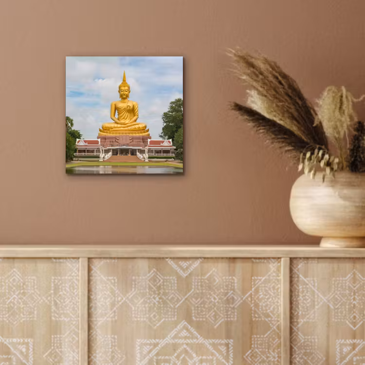 Aluminium schilderij - Boeddha - Buddha beeld - Goud - Religie — 5