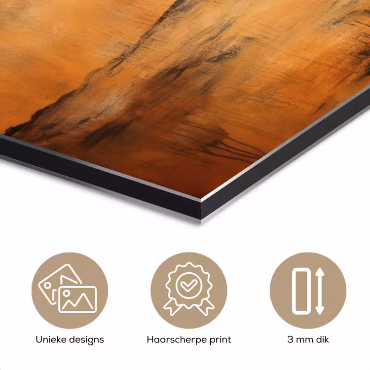 Aluminium schilderij - Boom - Landschap - Oranje — 7