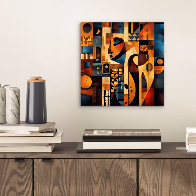 Aluminium schilderij - Figuren - Abstract - Symbolen — 2