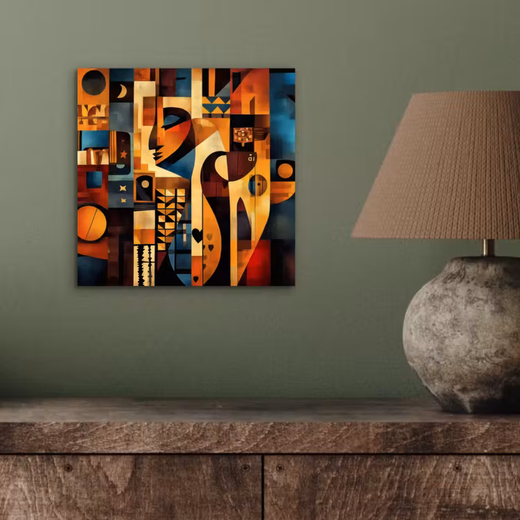 Aluminium schilderij - Figuren - Abstract - Symbolen — 3