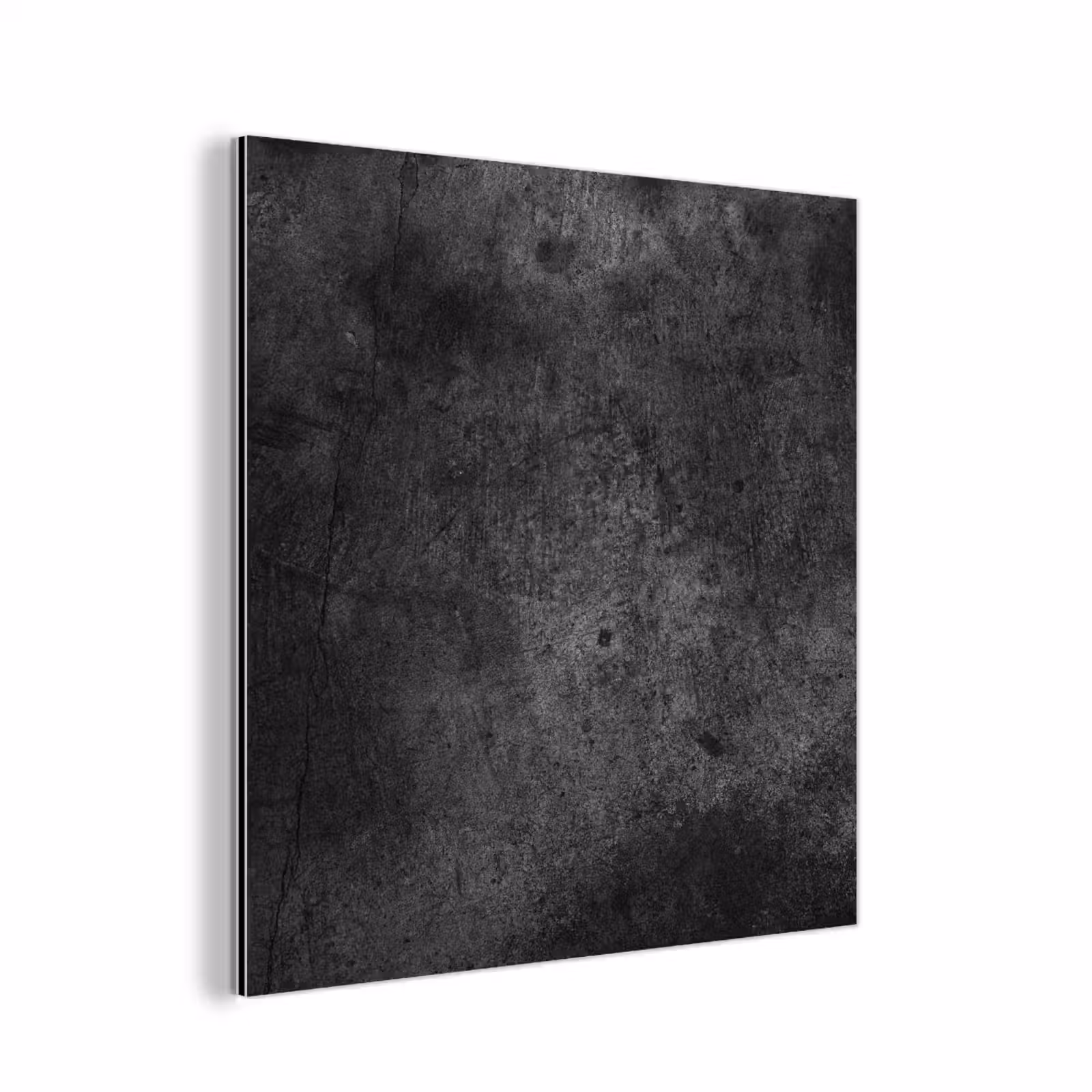 Aluminium schilderij - Beton - Structuur - Retro - Zwart - Grijs - Rustiek — 1