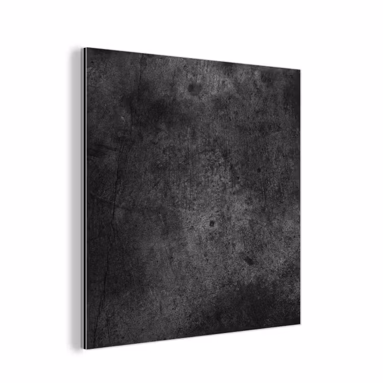 Aluminium schilderij - Beton - Structuur - Retro - Zwart - Grijs - Rustiek — 1