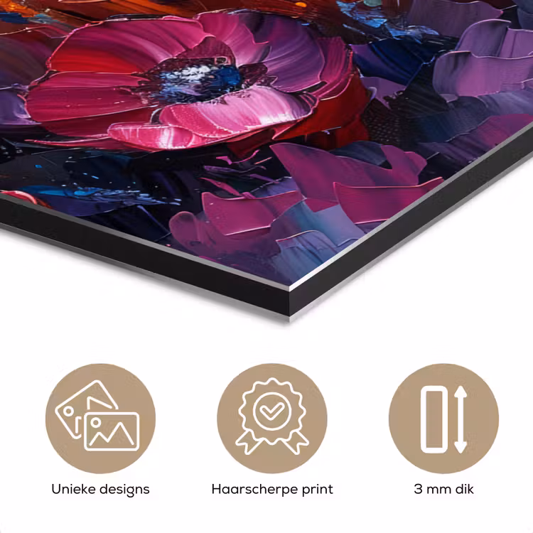 Aluminium schilderij - Bloemen - Botanisch - Kunst - Roze - Natuur — 7