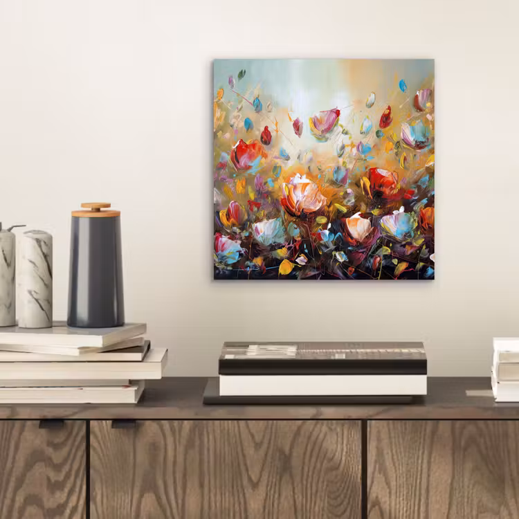 Aluminium schilderij - Bloemen - Kunst - Natuur - Olieverf — 2