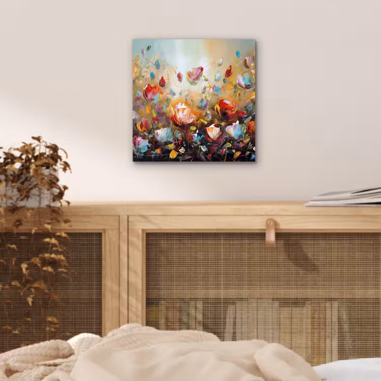 Aluminium schilderij - Bloemen - Kunst - Natuur - Olieverf — 4