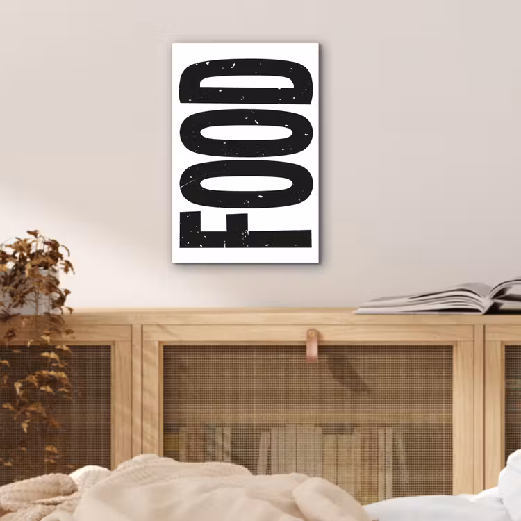 Aluminium schilderij - Food - Zwart - Wit - Decoratie — 4