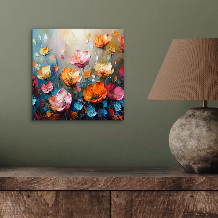 Aluminium schilderij - Klaprozen - Bloemen - Kunst - Botanisch — 3