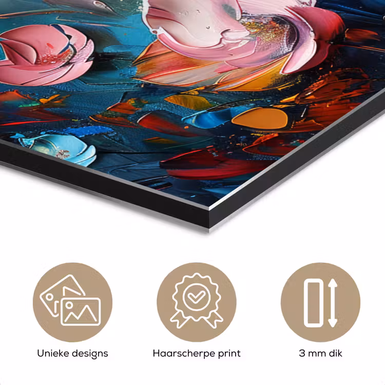Aluminium schilderij - Klaprozen - Bloemen - Kunst - Botanisch — 7