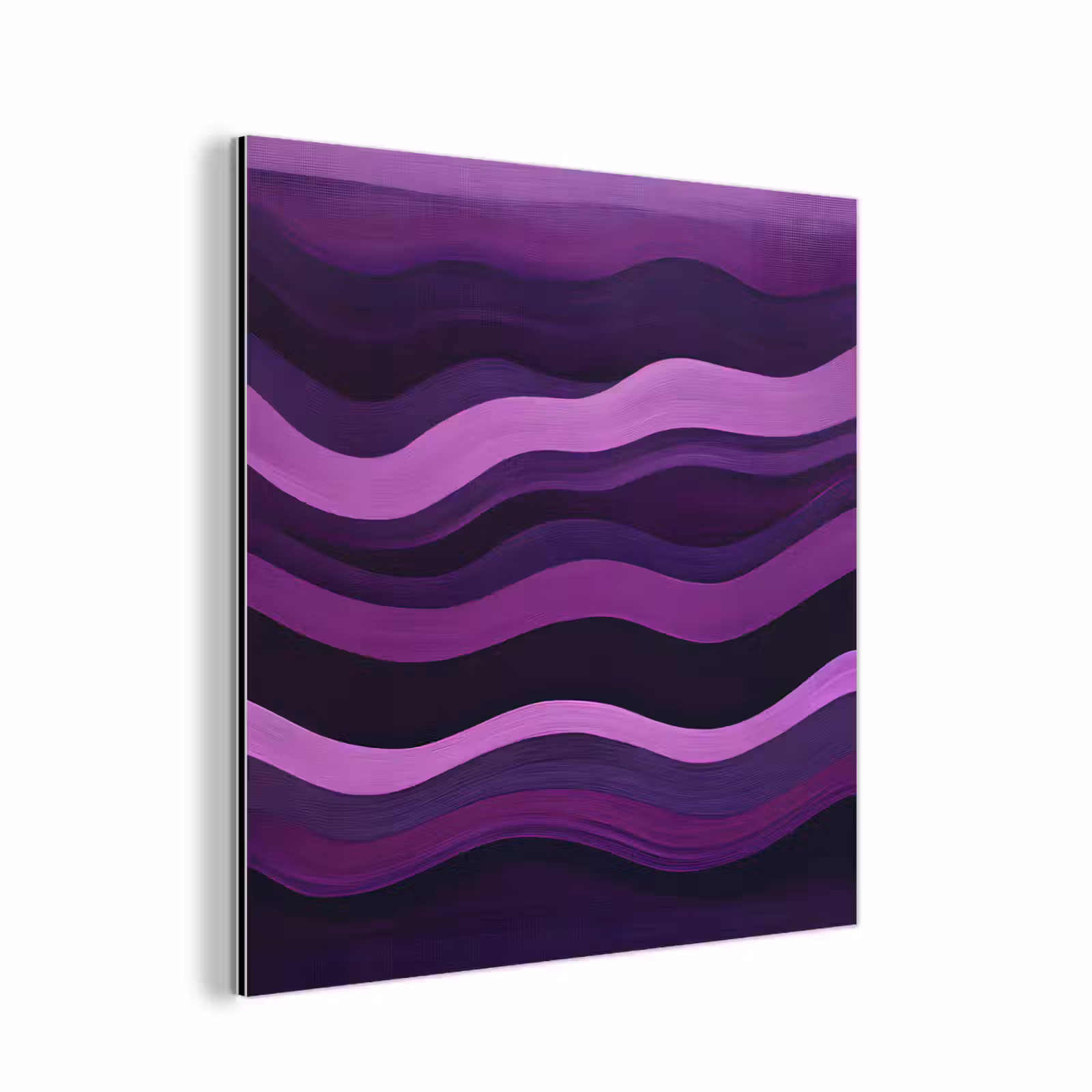 Aluminium schilderij - Lijnen - Golven - Paars - Abstract — 1