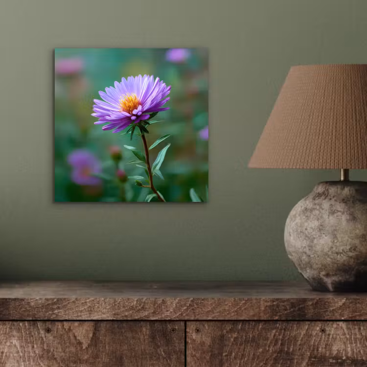 Aluminium schilderij - Aster - Paars - Bloem - Blaadjes — 3