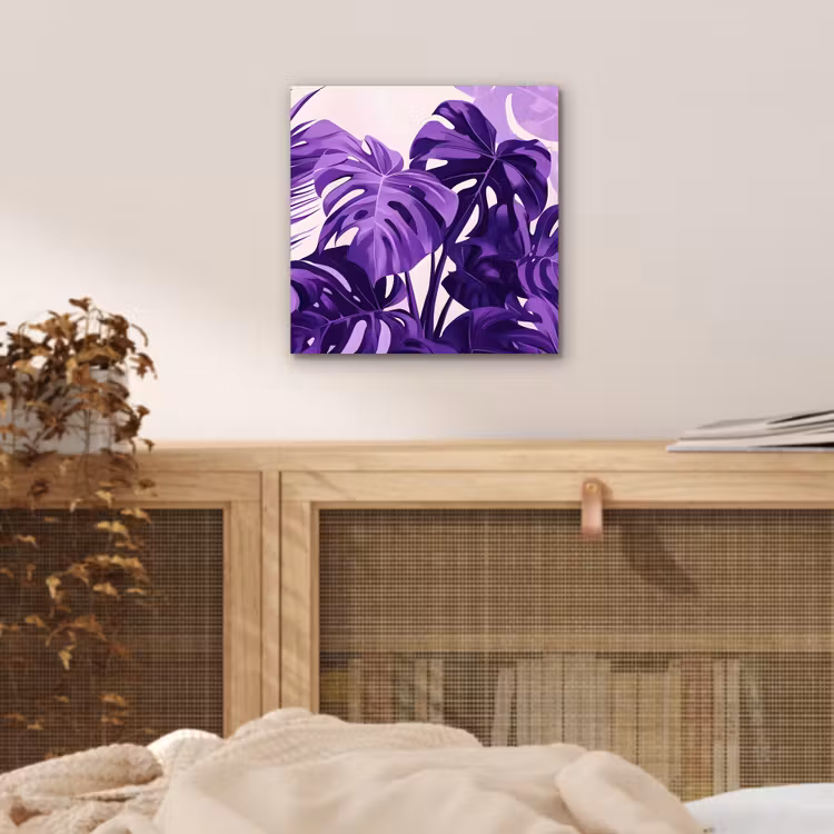 Aluminium schilderij - Bladeren - Paars - Tropisch - Abstract — 4