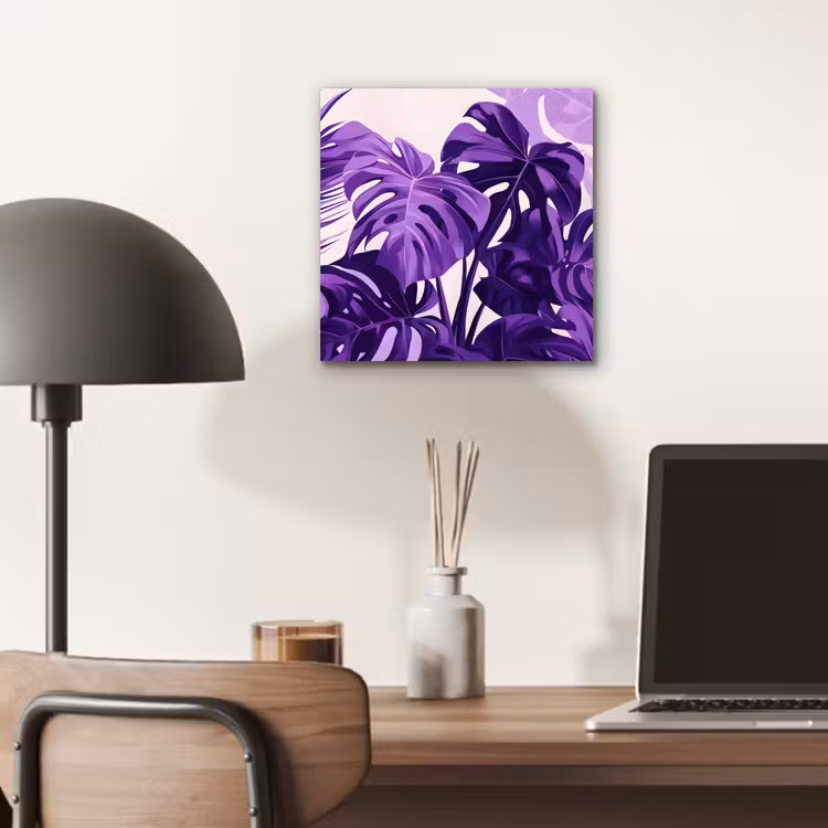 Aluminium schilderij - Bladeren - Paars - Tropisch - Abstract — 6