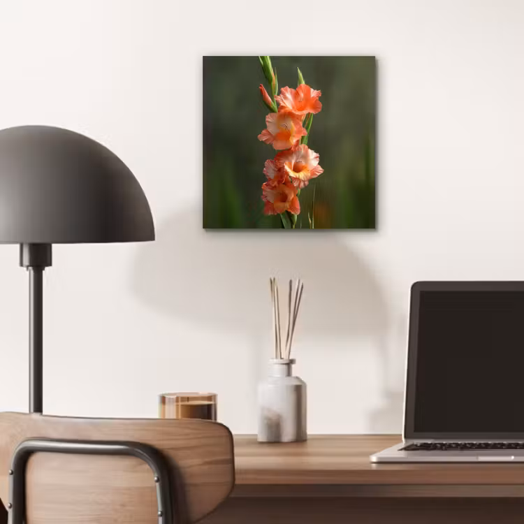 Aluminium schilderij - Bloem - Gladiolen - Zalmroze — 6