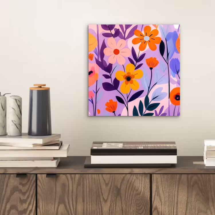 Aluminium schilderij - Bloemen - Kleurrijk - Bladeren — 2