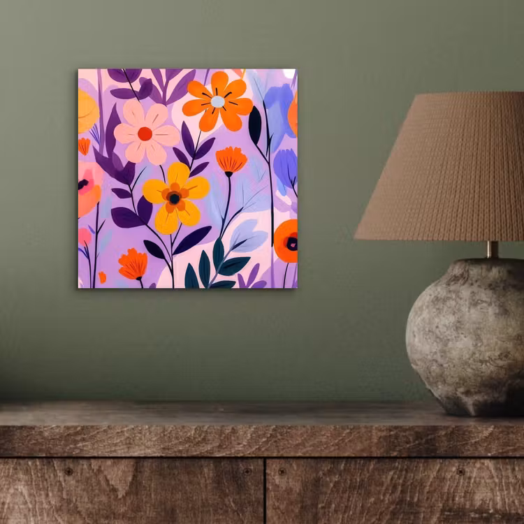 Aluminium schilderij - Bloemen - Kleurrijk - Bladeren — 3